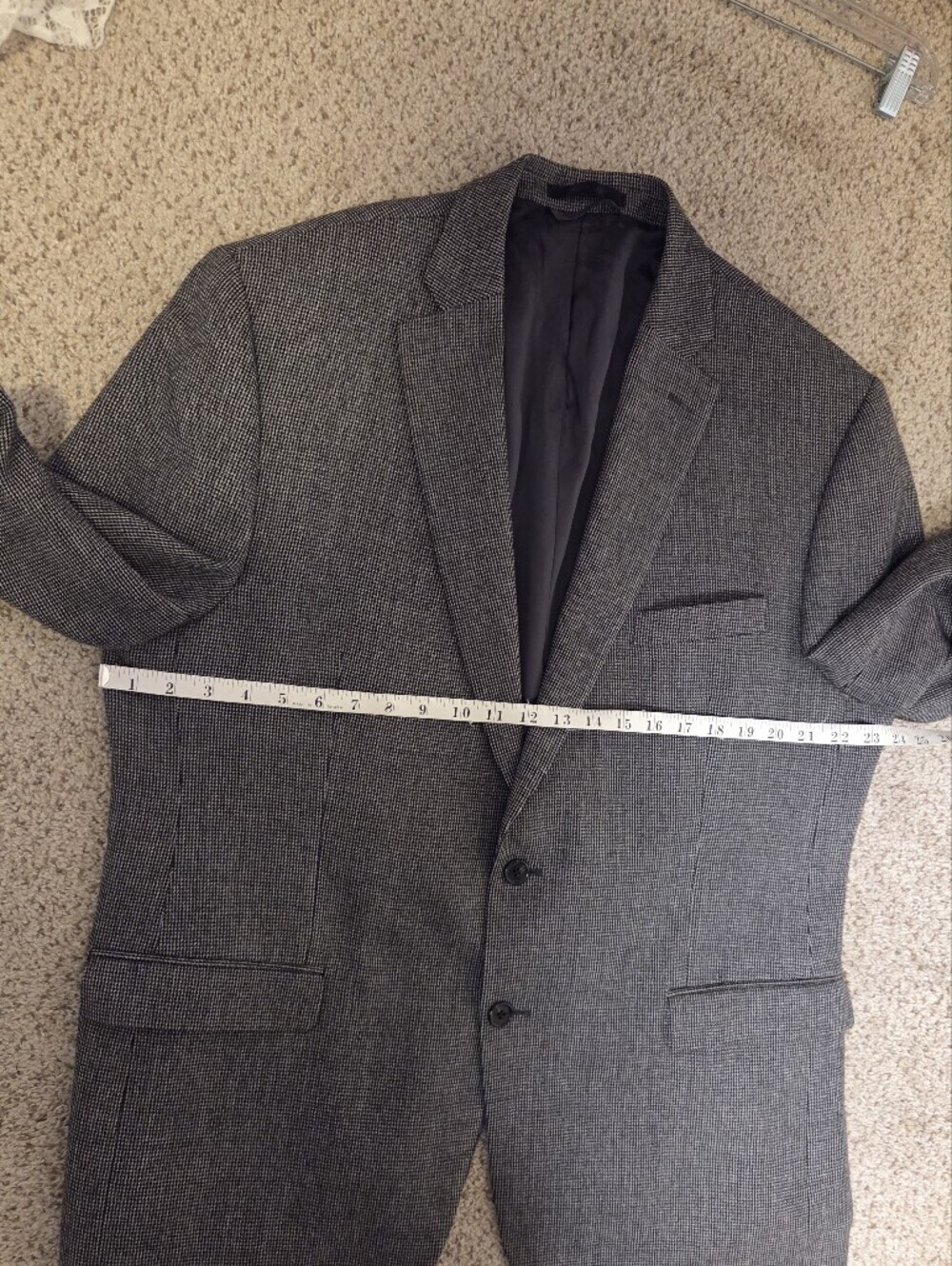 Lauren Ralph Lauren Mens 46 R Wool Sport Coat Blazer Jacket Elbow Patch 2 Button - Picture 10 of 11